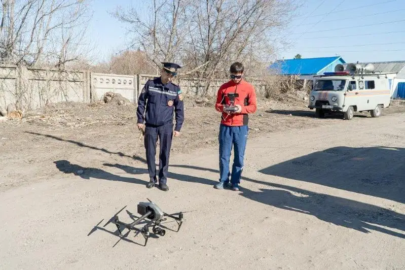 ShQO-da órttiń aldyn alý úshin qutqarýshylar dron arqyly baqylaý jasaýda