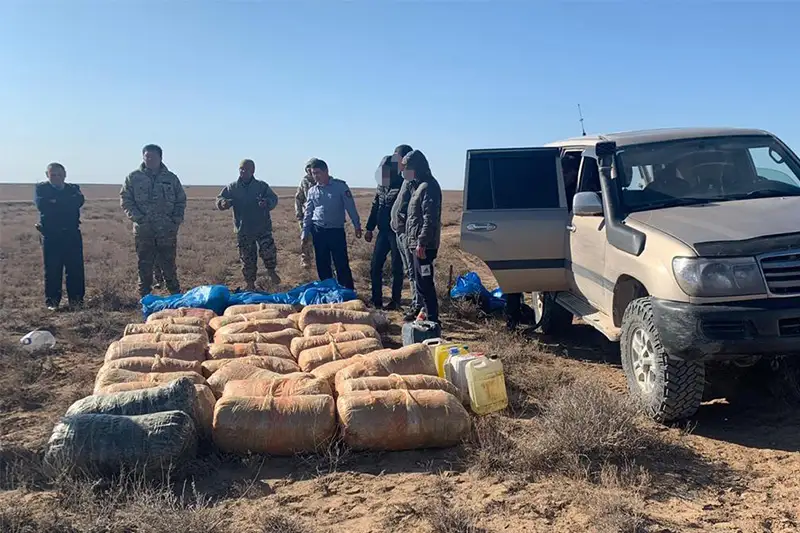بەتپاقدالادا ەكى ادام 700 كەلى ەسىرتكىمەن ۇستالدى