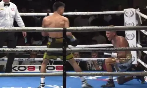 Казахстанский боксер Султан Заурбек нокаутировал соперника в Лондоне