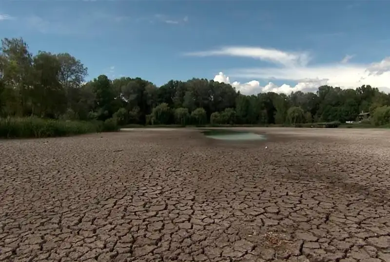Озера пересыхают из-за жары в Венгрии