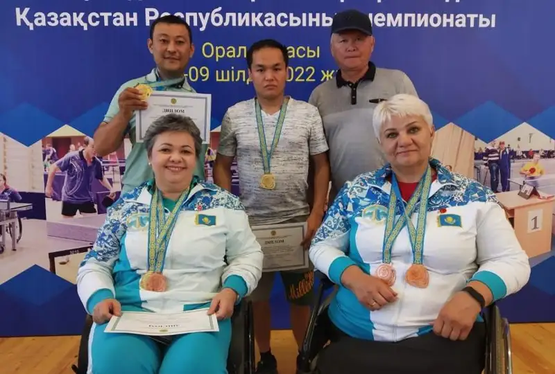 Акмолинцы стали чемпионами Казахстана по паранастольному теннису