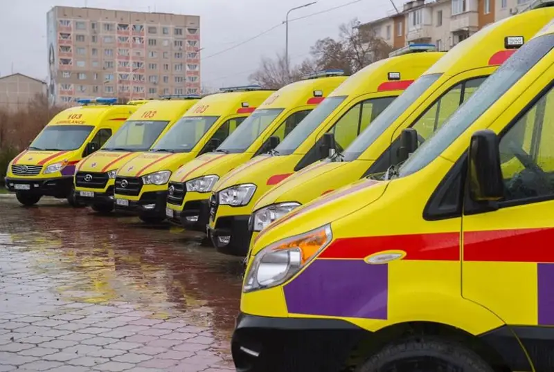 Новые машины скорой помощи поступили в больницы Алматинской области