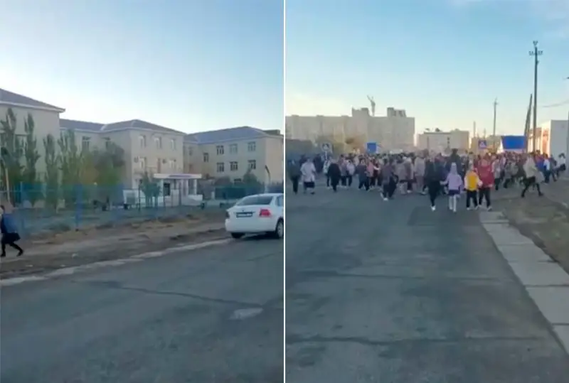 Atyraýda «bomba qoıylǵan» mektepten 70 muǵalim men 800 oqýshy evakýatsııalandy