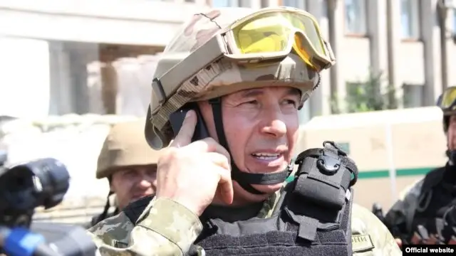 Украина қорғаныс министрі Валерий Гелетей. Украина, Славянск, 5 шілде 2014 жыл. (Көрнекі сурет)