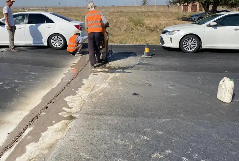 Бетонное покрытие поднялось на автобане «Самара – Шымкент»