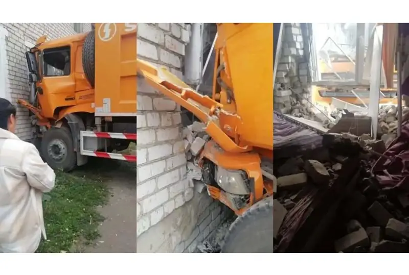 Pavlodar oblysynda júk kóliginiń mas júrgizýshisi turǵyn úıge soǵyldy