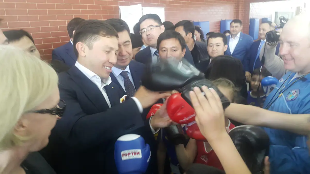 Головкин өз атындағы спорт кешенінің ашылу салтанатына қатысты