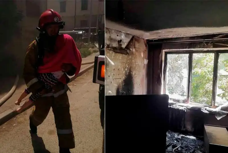 Шесть человек спасли пожарные в Атырау