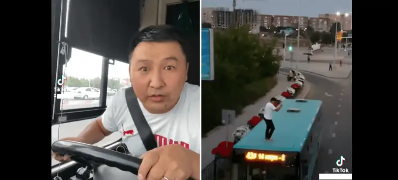 تيك توك جۇلدىزىنا اينالعان اۆتوبۋس جۇرگىزۋشىسىنىڭ ۆيدەوسىن پوليتسيا تەكسەرەدى