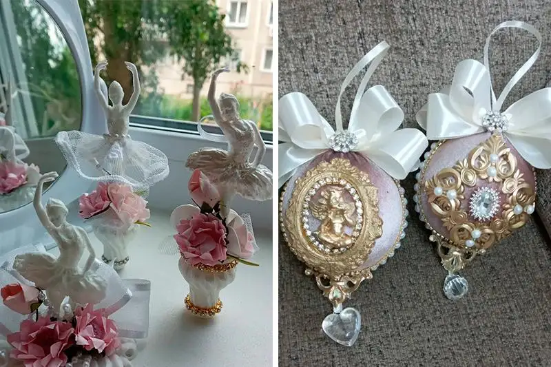 Необычные новогодние игрушки создает школьница из Петропавловска