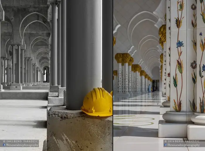 До и после: как строили одну из самых известных мечетей в мире