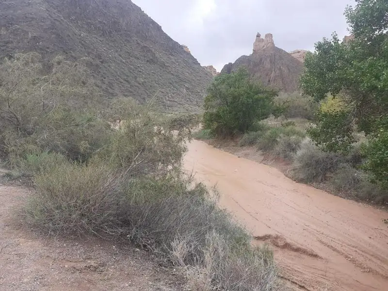 Видео селевого потока в Чарынском каньоне появилось в сети