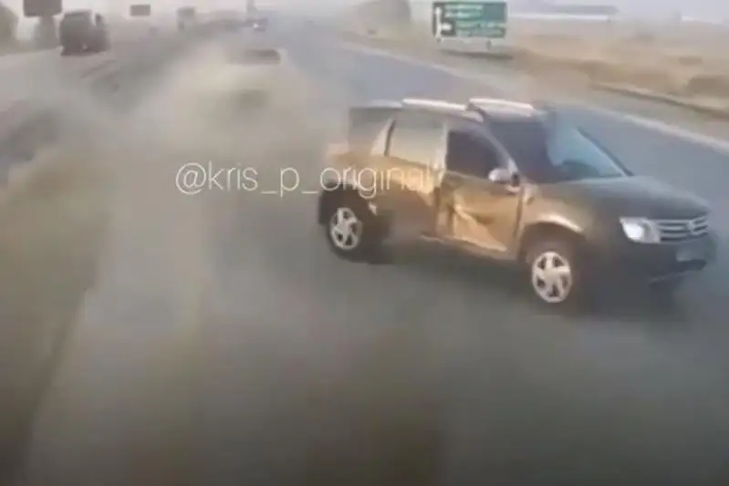 Массовое ДТП на трассе Алматы-Оскемен попало на видео