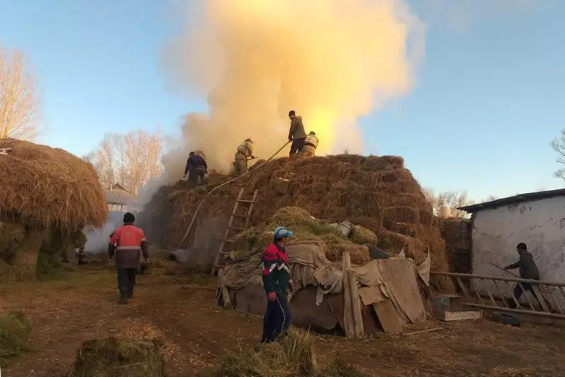 Сено, автомобиль и конструкции дома сгорели за сутки в ВКО