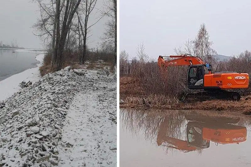 Противопаводковые работы ведутся в районе Алтай ВКО