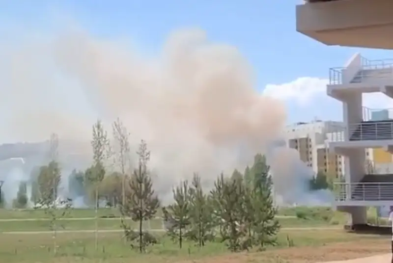 Вчерашний пожар вдоль улицы Кунаева прокомментировали в ДЧС Нур-Султана