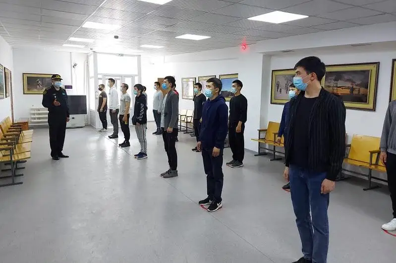 Первую команду осеннего призыва из столицы отправили в Пограничную службу КНБ РК