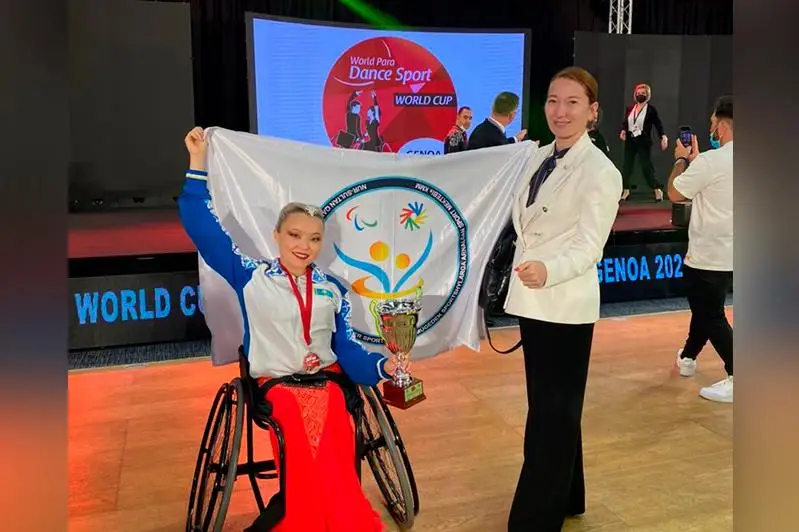 Казахстанка завоевала серебряную медаль на Кубке мира по танцам в Италии