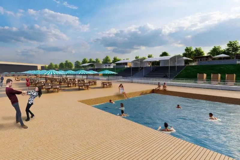 Искусственный пляж с бассейнами появится в Нур-Султане