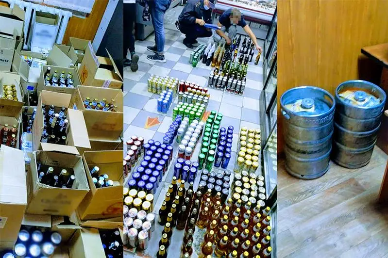 Свыше 450 литров контрафактного алкоголя изъяли из магазина в Петропавловске