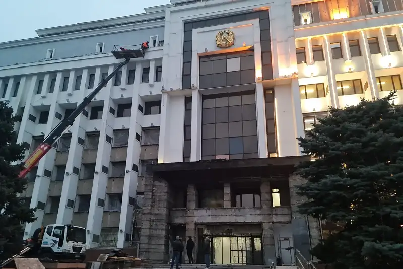 Как восстанавливают Тараз после трагических событий января - фоторепортаж