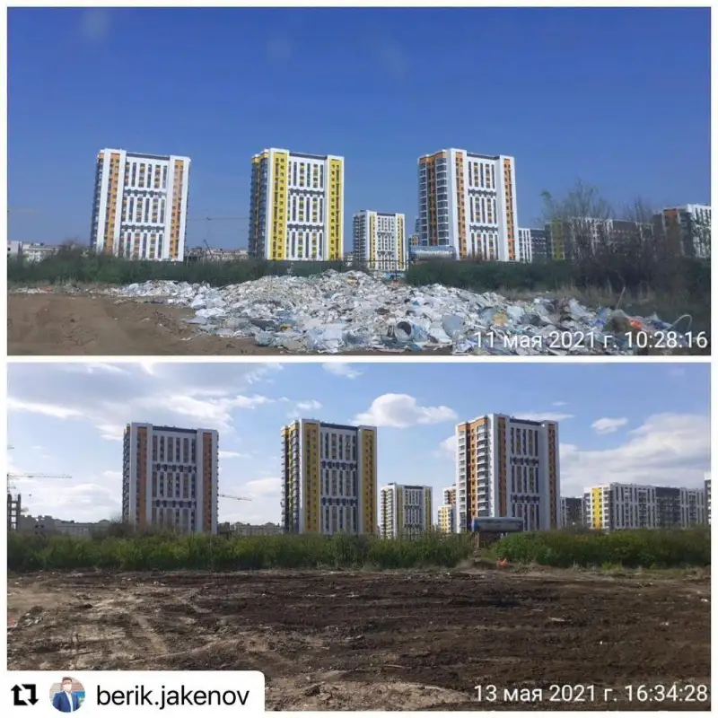 Более 30 тысяч тонн мусора вывезли в столичном районе «Есиль»