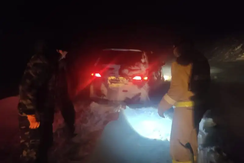 Спасатели пришли на помощь автомобилисту в Восточном Казахстане