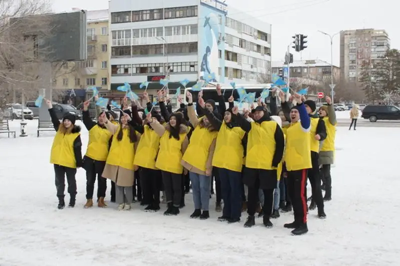 Карагандинцы флешмобом поддержали олимпийцев