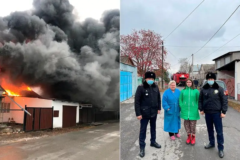 Полицейские спасли от пожара семь человек в Караганде