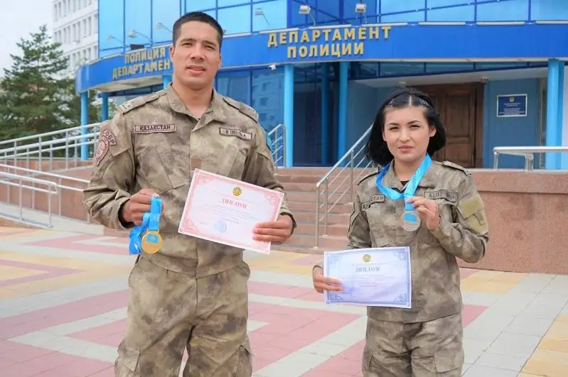 «Золото» и «серебро» взяли костанайские полицейские на Кубке РК по самбо
