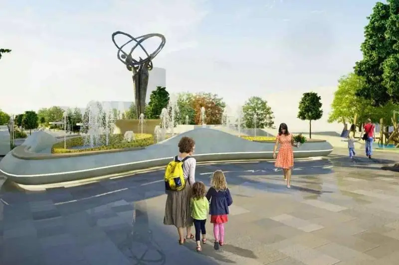 Фонтанный комплекс с эффектом водопада откроют в столице