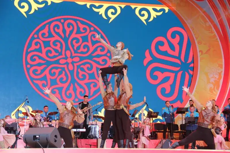 Танец тюркских воинов представил ансамбль Нацгвардии Казахстана на Всемирной Фольклориаде