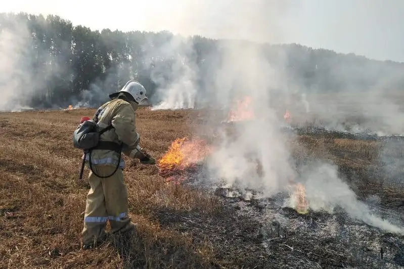 Высокий класс пожарной опасности установлен в нескольких районах ВКО