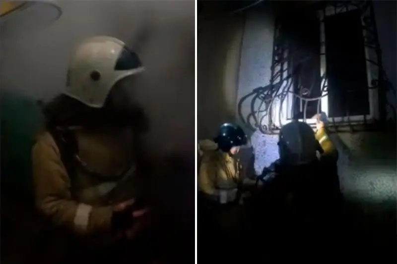 Мужчину из горящей квартиры спасли в Алматы