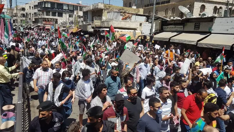 В Иордании прошли массовые демонстрации в поддержку палестинцев