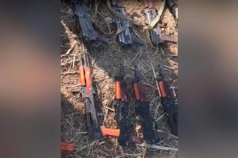 Восемь автоматов Калашникова и другое оружие обнаружили в Жамбылской области