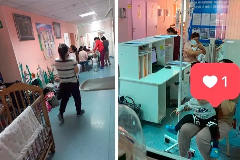 Спят на стульях: астанчанка возмутилась условиями в столичной больнице