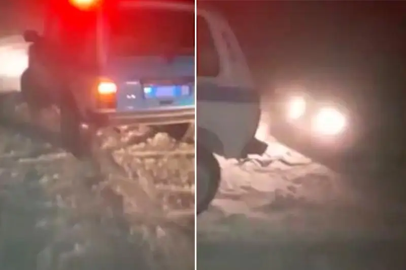 Báıdibekte polıtseıler borandy kúni qar qursaýynda qalǵan jolaýshylarǵa kómektesti