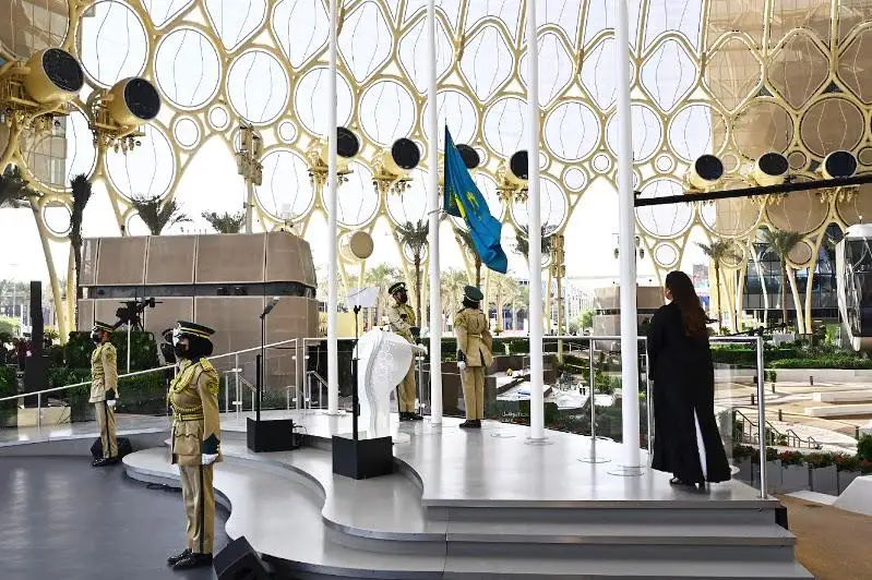 Национальный флаг Казахстана подняли на EXPO 2020 в Дубае