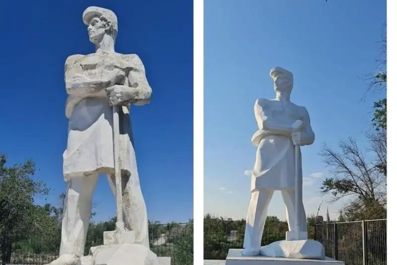 Памятник первостроителям города отреставрировали в Балхаше