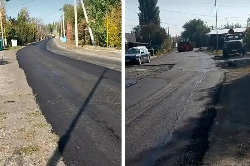Качество нового асфальта возмутило талдыкорганцев