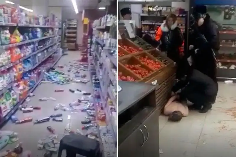 Atyraýda nashaqor jigit sýpermarkettiń kúl-talqanyn shyǵarǵan