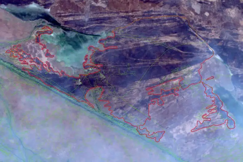 Спутники ДЗЗ зафиксировали площадь пожара на территории гослесфонда в Атырауской области