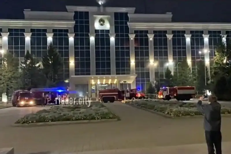 Здание акимата загорелось в ВКО