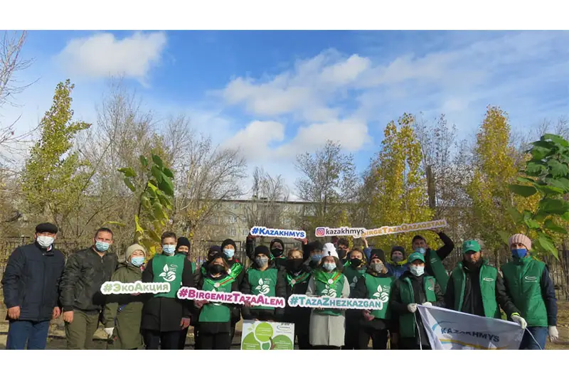 Цветущая аллея от Казахмыс в Жезгазгане