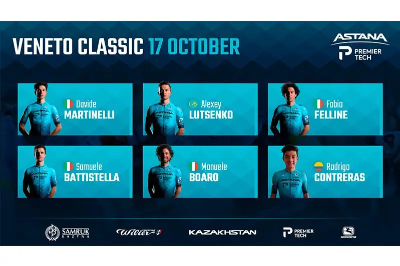 Велокоманда «Астана» объявила состав на однодневную гонку «Венето Классик»