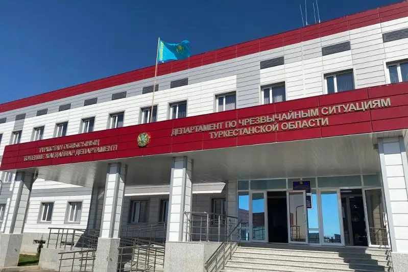 Новое здание ДЧС и пожарную часть открыли в Туркестанской области