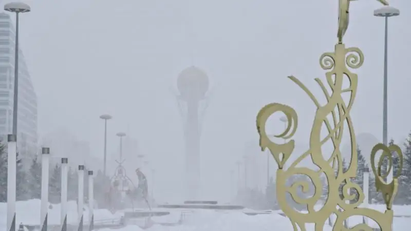 Гололед и метель ожидаются в Казахстане 24 декабря