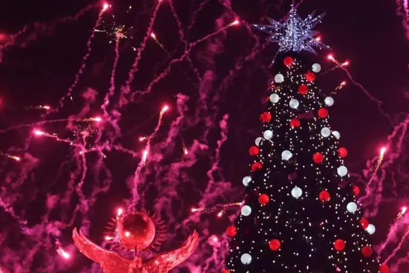 Главную ёлку зажгли в Караганде