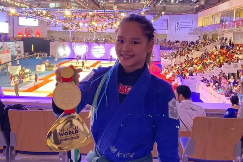 14-летняя казахстанка в четвертый раз стала чемпионкой мира по джиу-джитсу